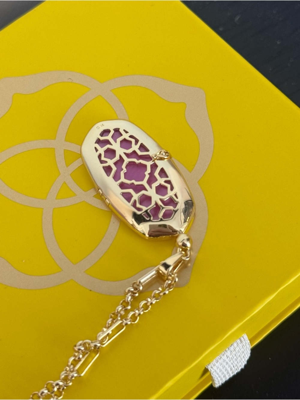 Kendra Scott Elle Locket Long Pendant Necklace in Gold - Picture 4 of 7